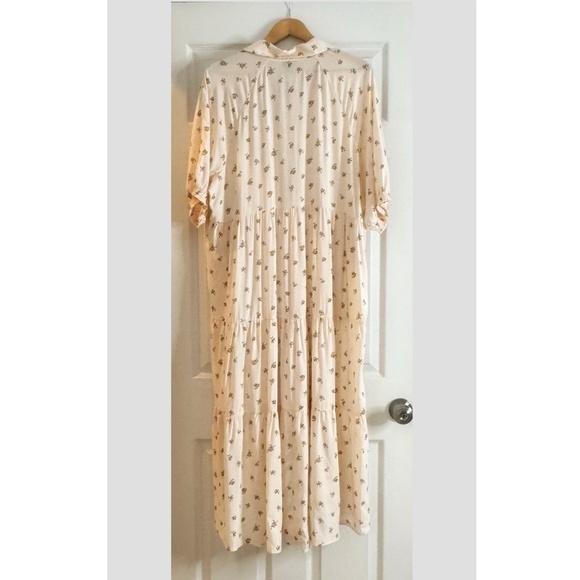 NWT Torrid Maxi Dress Tiered Shirt Dress Hi Low Floral Challis Torrid Size 1 - Picture 4 of 16